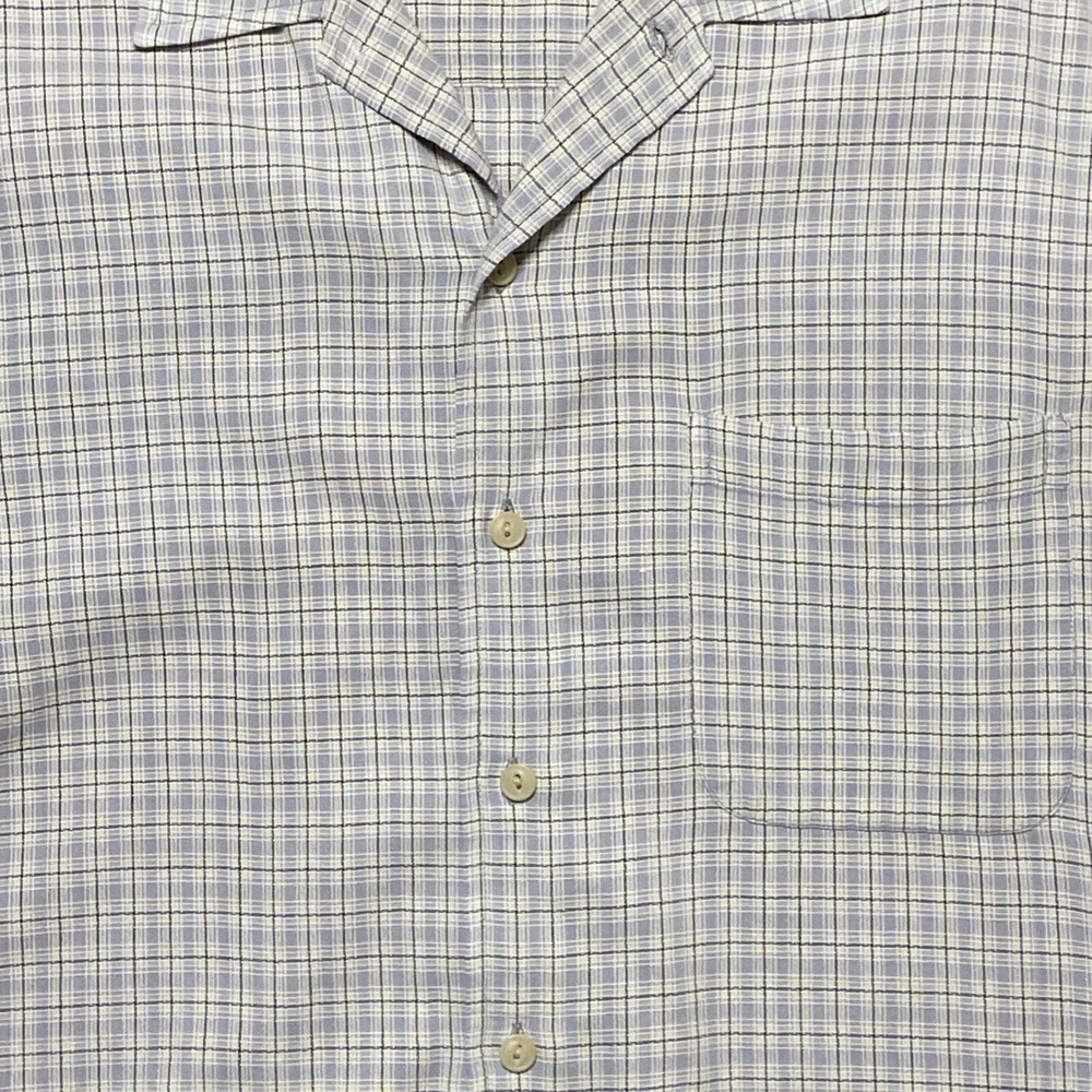 Britches Button Up Shirt Size Large Gray Men Surfer Shirt Chest 47" GUC - Picture 9 of 14